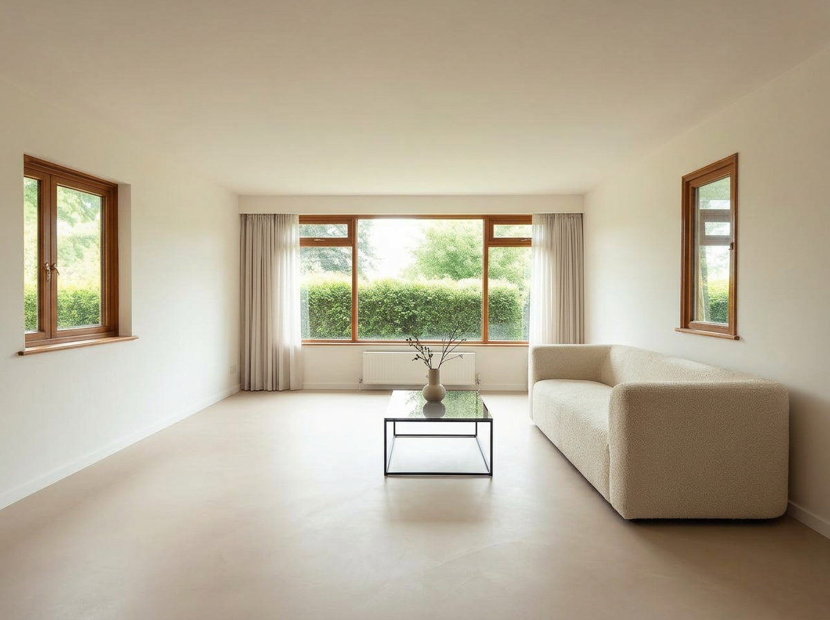 Nachher: München Schwabing · Einfamilienhaus · Mikrozement fugenlos, Pastell-Beige