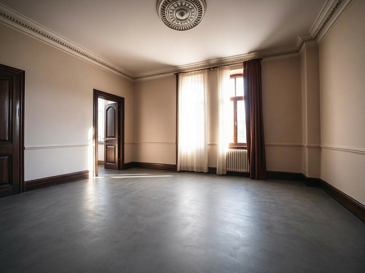 Nachher: Nürnberg Gostenhof · Altbauwohnung · Mikrozement fugenlos, Grau